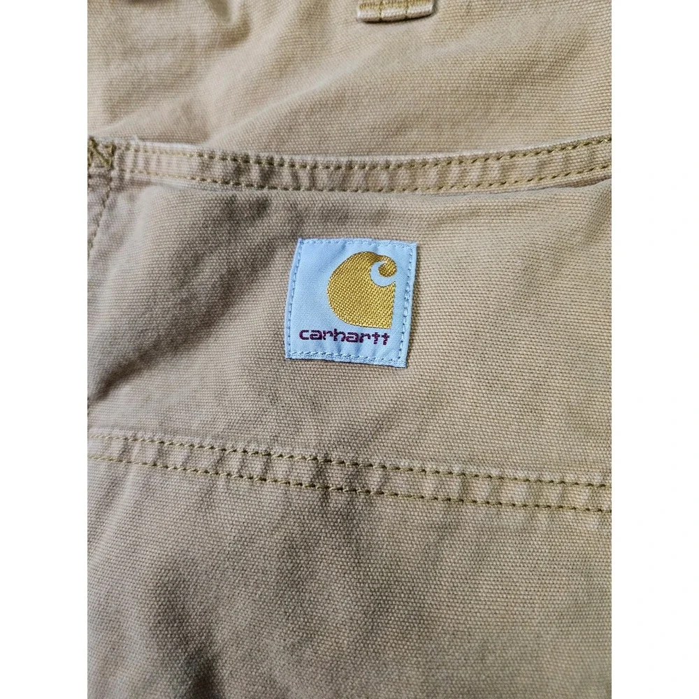 Carhartt Relaxed Fit Shorts Mens 38 Brown Canvas Workwear Utility Carpenter
